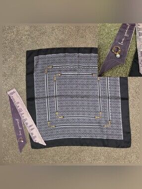 Scarf Set with Twilly & Pearl Scarf Ring